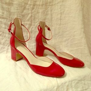 Zara Red Pat and Leather heels
